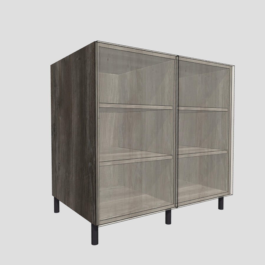 Kitchen Base Cabinet With Divider and Adjustable Shelves
