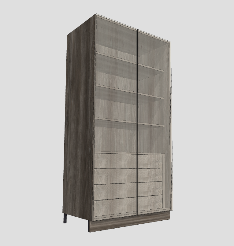 Wardrobe with adjustable shelves and drawers