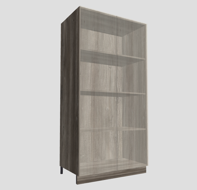 Wardrobe with a fixed shelves